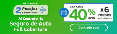 Promoción 40% de Dcto por 6 meses en el primer año