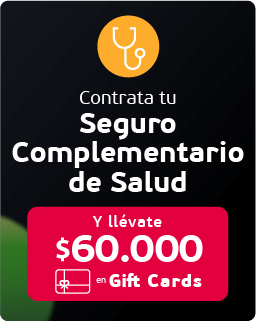 Seguro Salud Complementario 60.000 en gift cards