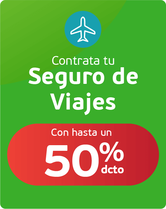 Seguro de viajes hasta 50% de descuento